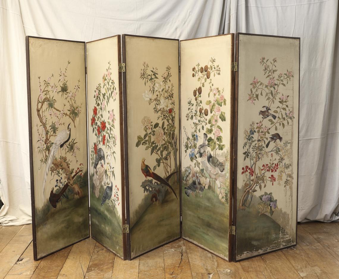 日式五页屏风