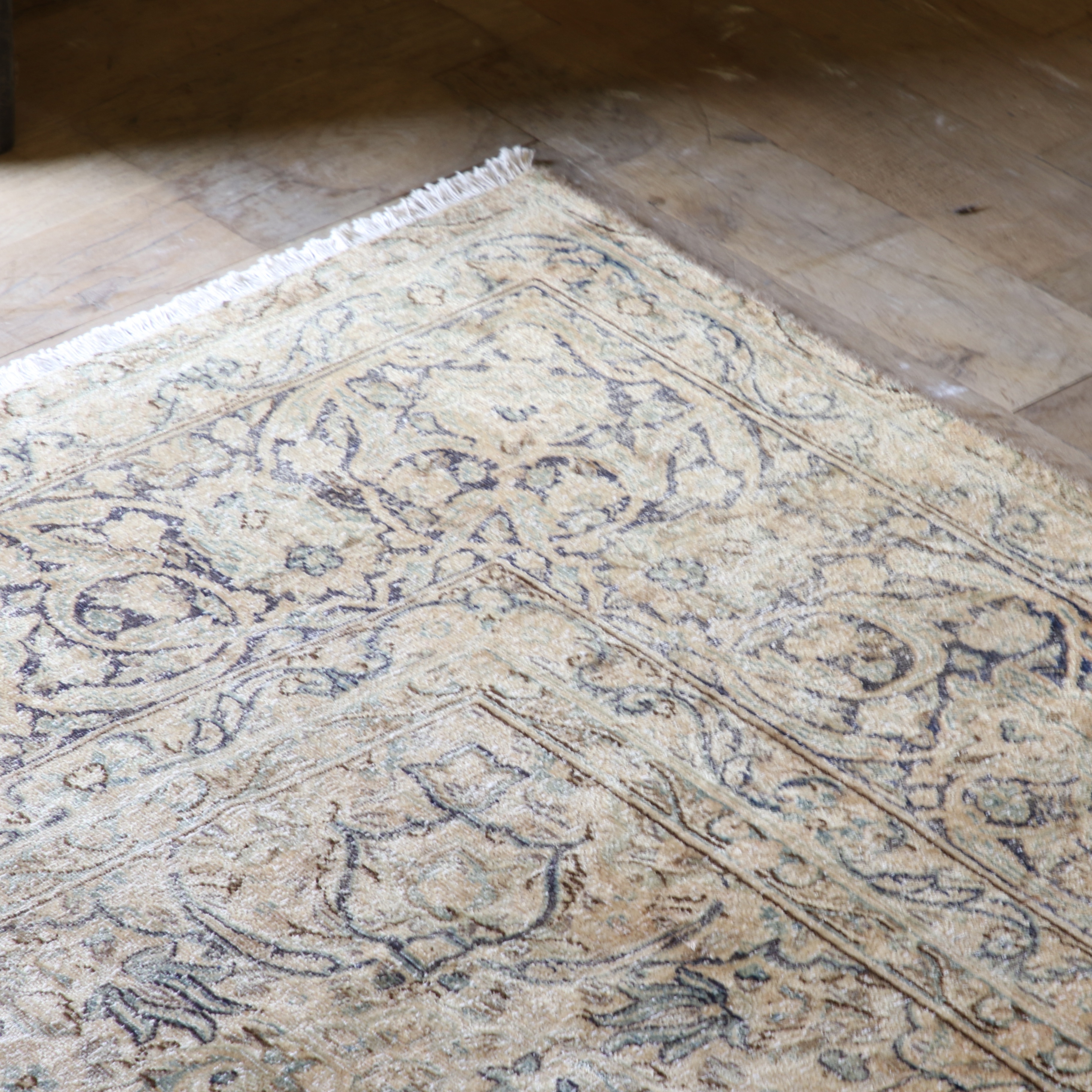 Kerman Rug / Salmon and Blue