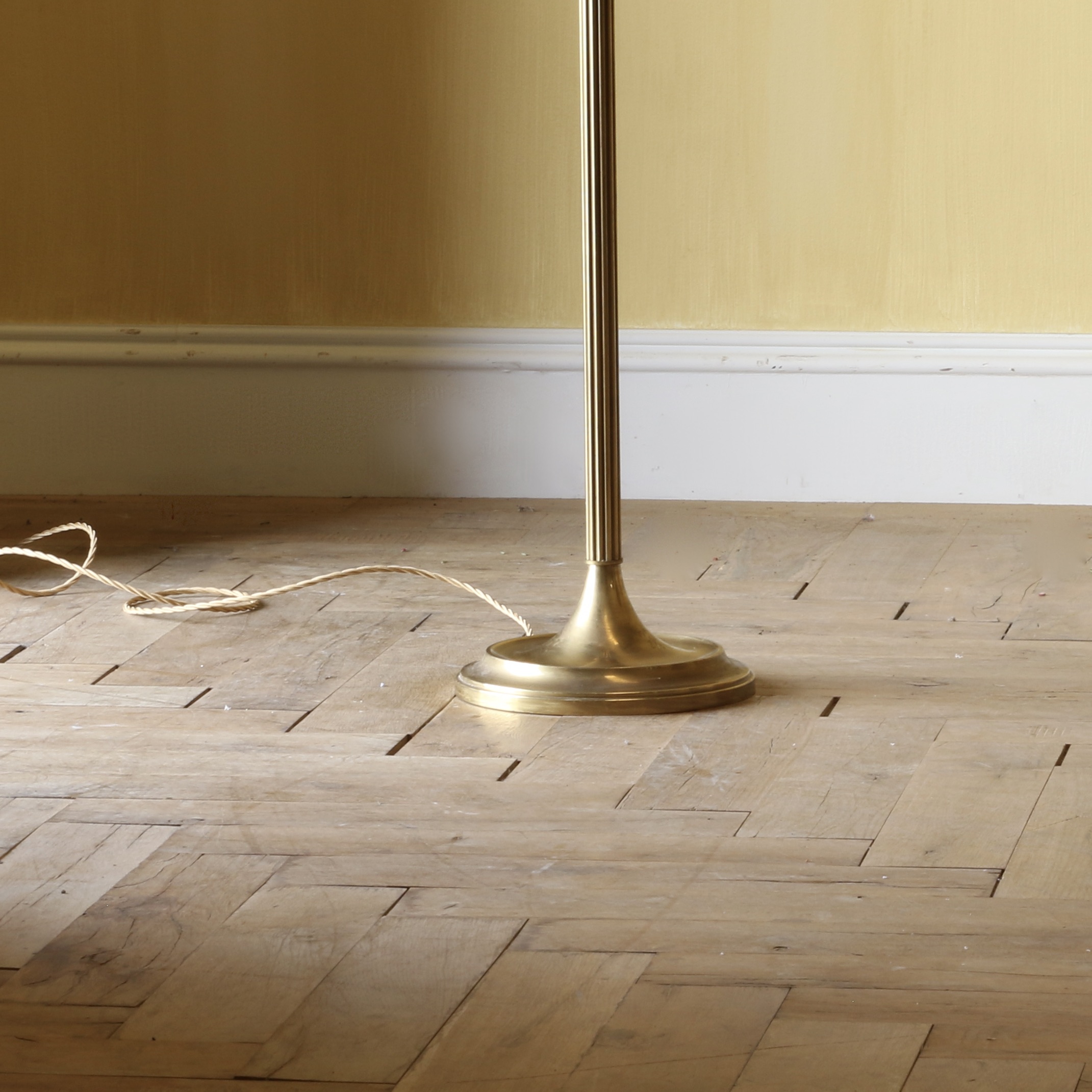 Fluted Brass Floor Lamp