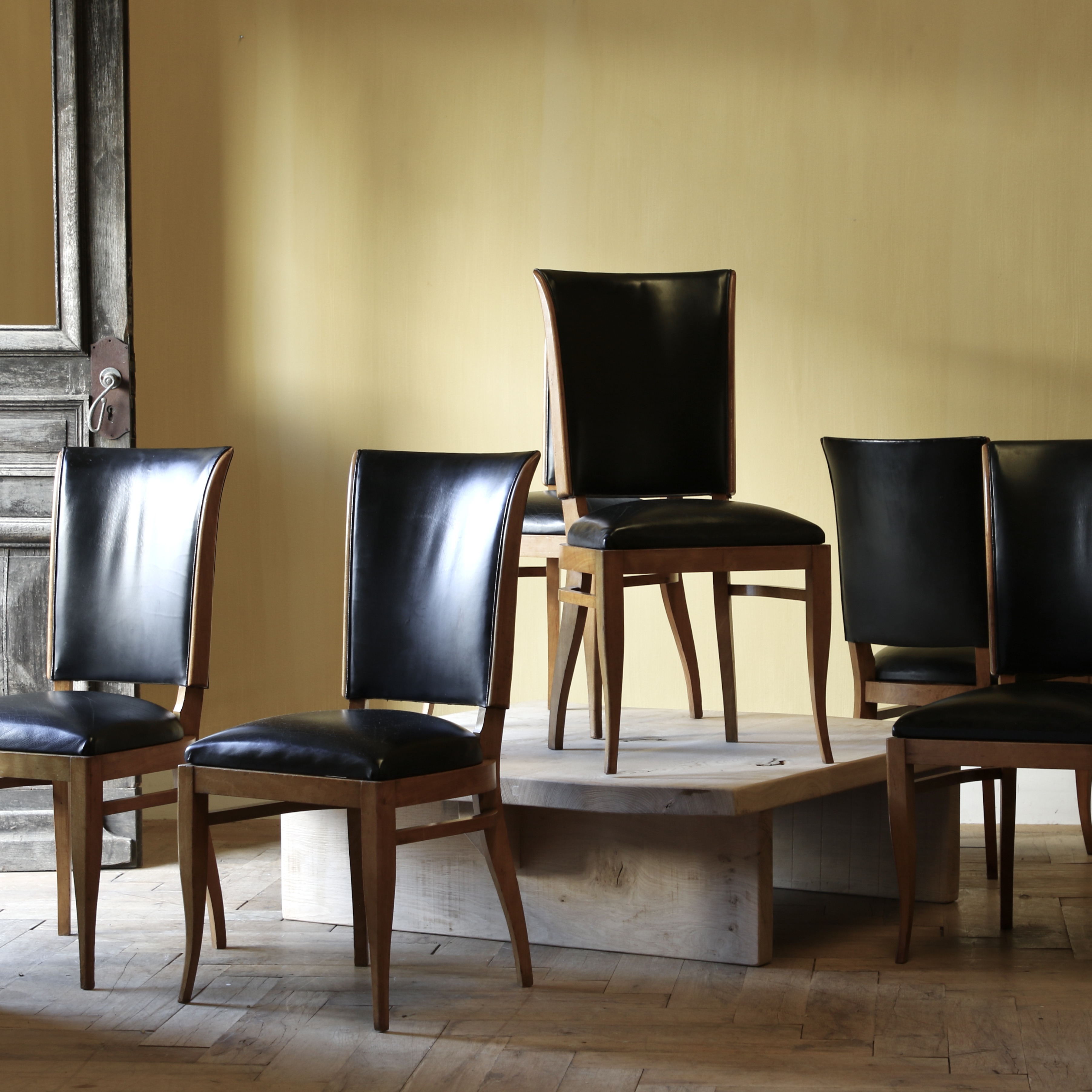 French Art Deco Chairs // Set of Six