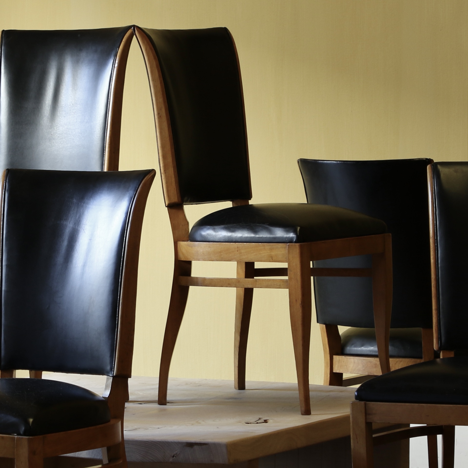 French Art Deco Chairs // Set of Six