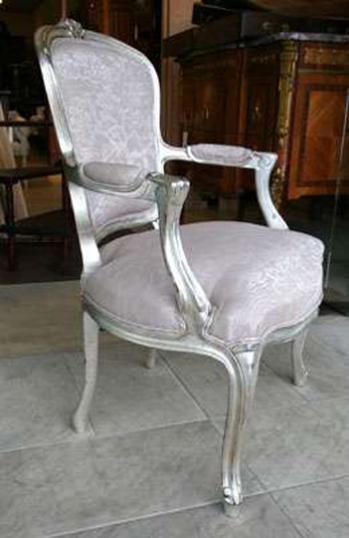 John Stephens Silver Gilt Chair