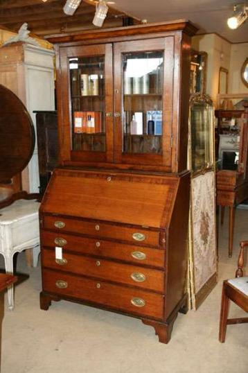 English Antique Bureau Bookcase