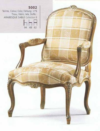 Louis XV open armchair (dome seat)