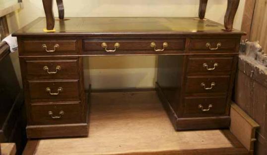 My Desk - English Oak Pedestal Desk