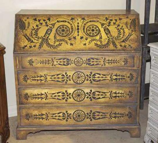 English Painted Bureau