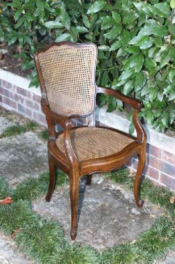 French Walnut Fauteuil Chair