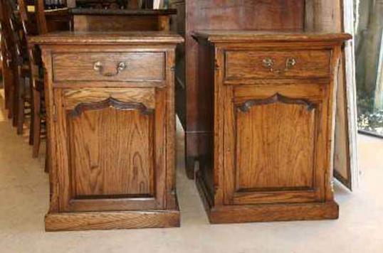 Pair of Bedside Cabinets Oak