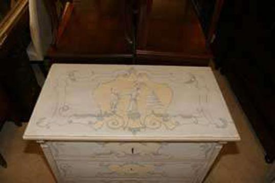 A French Painted Commode (Chest of drawers)