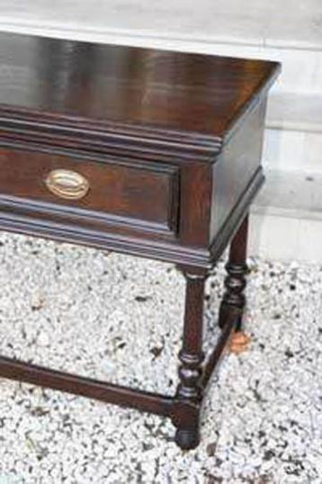 English Three Drawer Side Table