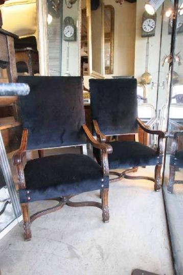 Pair Louis XIV Chairs