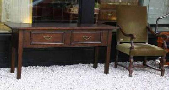 18th Century French Chestnut Two Drawer Sidetable