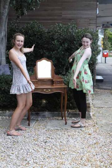 Would you buy a used dressing table from these two?