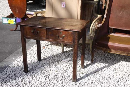 Georgian Two Drawer Side Table