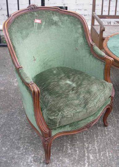 Pair of Louis XV Style Walnut Chairs