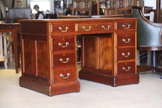 English Red Walnut Desk