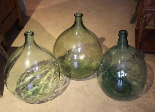 Antique French Glass Wine Bottles