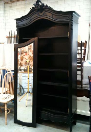 Black Painted Armoire