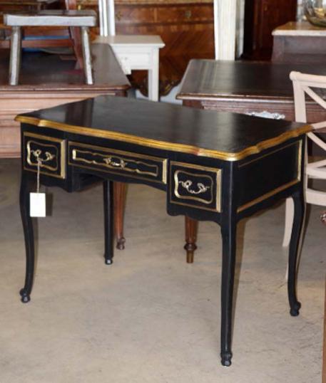 Black Painted French Louis XIV Table