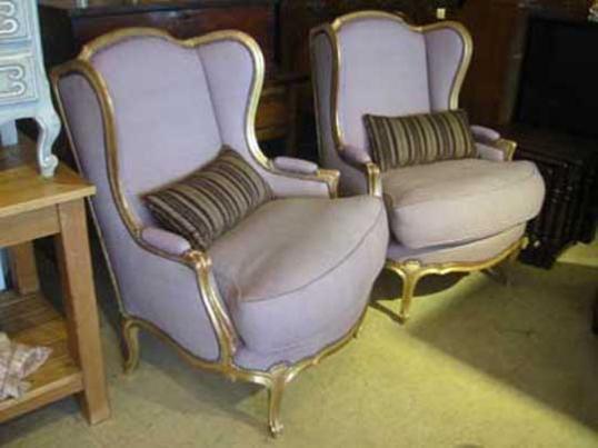 Wing Chairs Gold