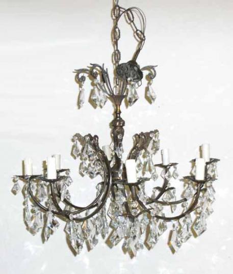 Antique Chandelier with Eight Lights