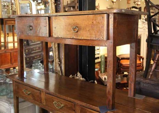 Chestnut Two Drawer Sidetable