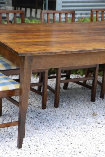 A Large French Oak Dining Table