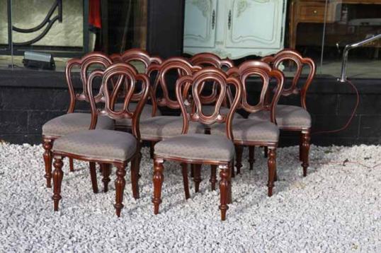 Set of Eight English Admiralty Chairs