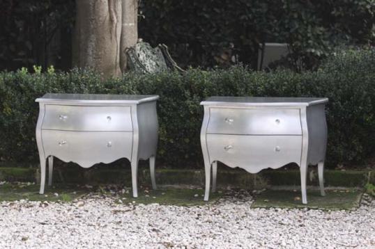 Pair of Silver Commodes