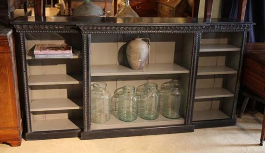 Painted Breakfront Bookcase