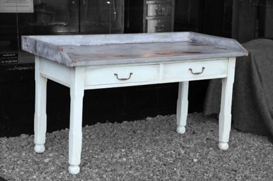 French Zinc Topped Flower Table