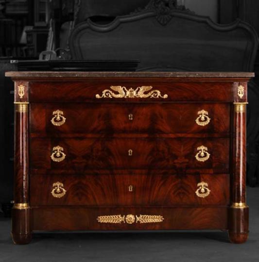 French Mahogany Empire Chest