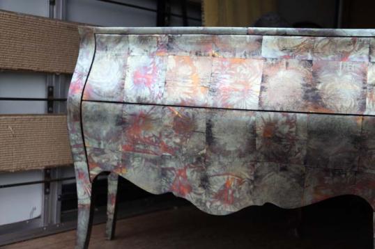 Silver Bombe Commode