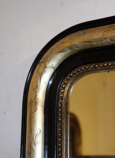 Black and Gold Louis Philippe Mirror