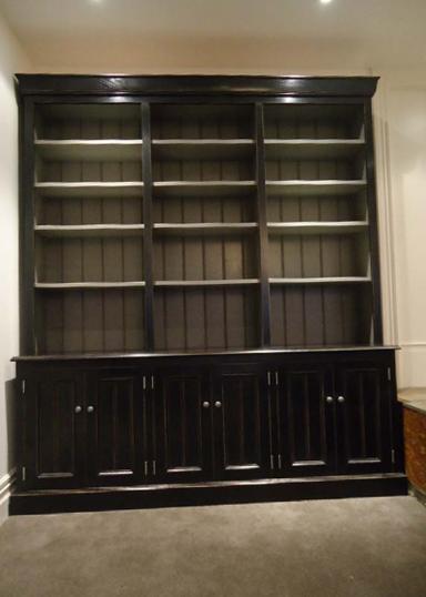 Painted Bookcase with Cupboards