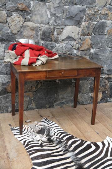 One Drawer French Chestnut Side Table