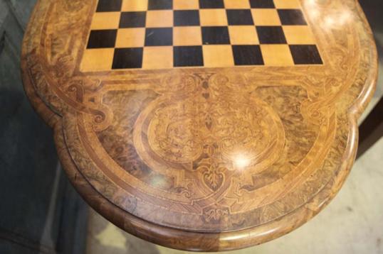 Inlaid Table with Chess Board