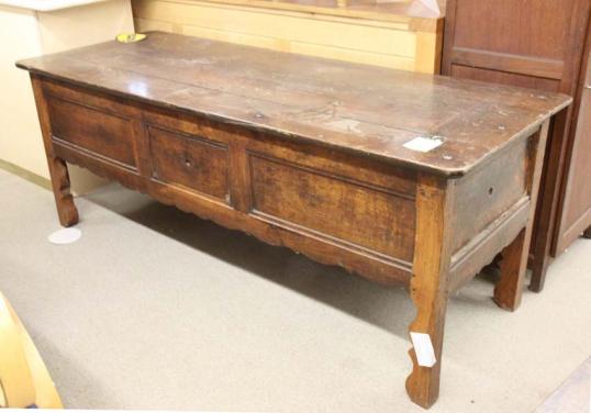 Three Drawer Chestnut Side Table