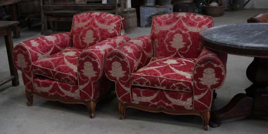 A Pair of French Art Deco Armchairs