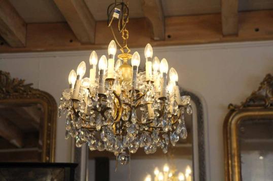 Antique Italian Fifteen Light Chandelier