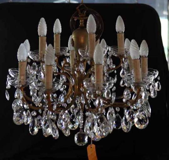 Antique Italian Fifteen Light Chandelier