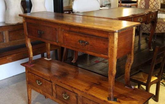 French Two Drawer Side Table