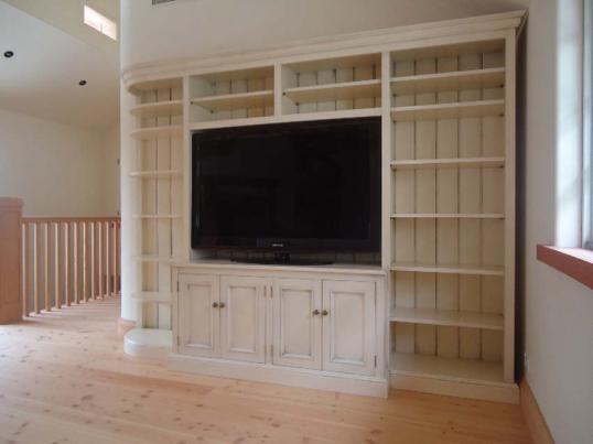 Painted Bookcase and Entertainment Unit