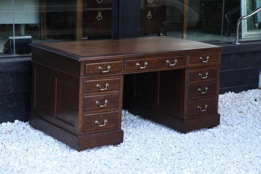 English Oak Pedestal Desk