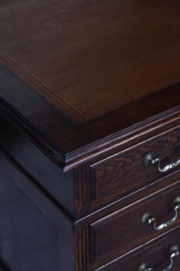 English Oak Pedestal Desk