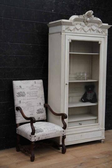 One Door Painted French Armoire