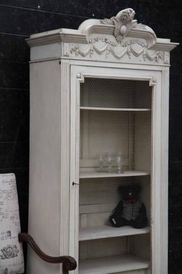 One Door Painted French Armoire