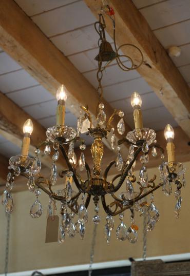 Antique Six Light Chandelier