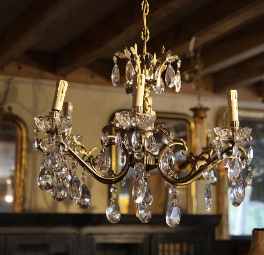 Antique Six Light Chandelier