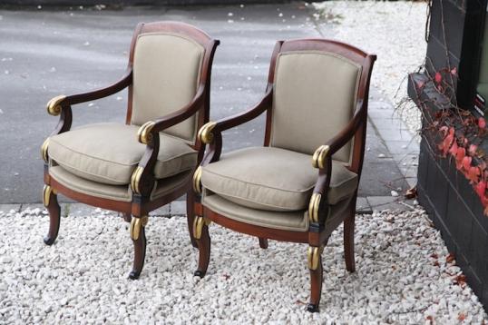 Fantastic Pair of French Empire Chairs